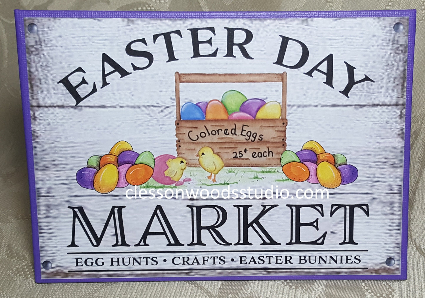 Easter Day Market Purple 7"x5" Canvas Insert