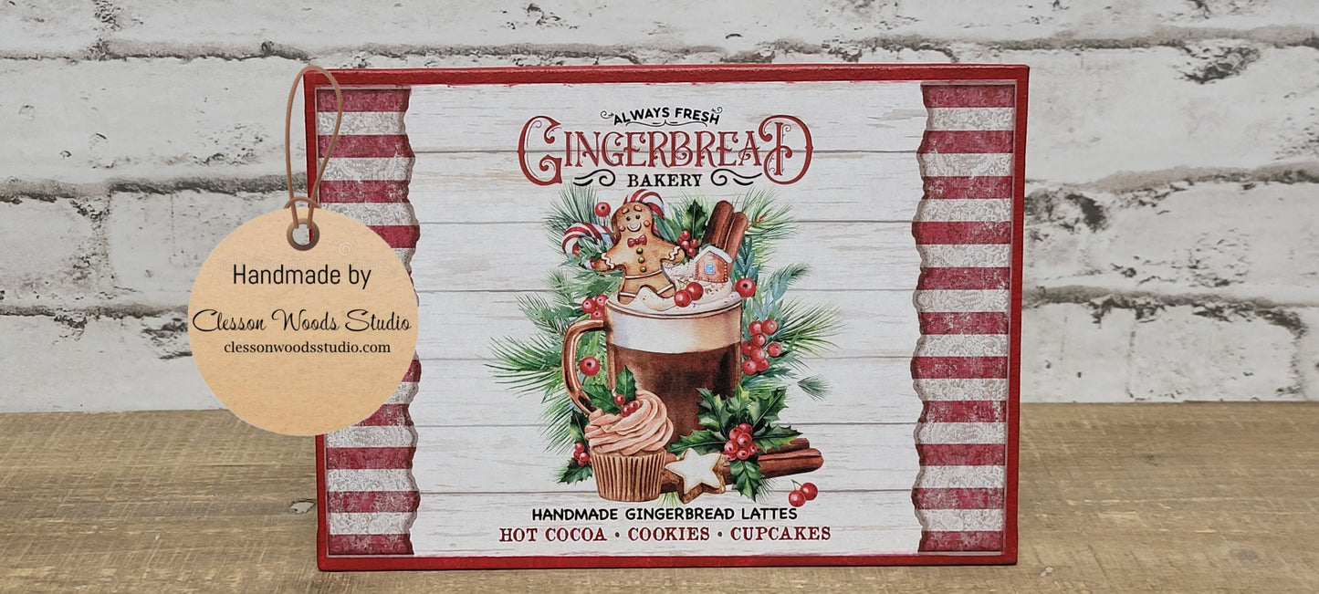 Always Fresh Gingerbread Bakery 7x5" Interchangeable Canvas Insert