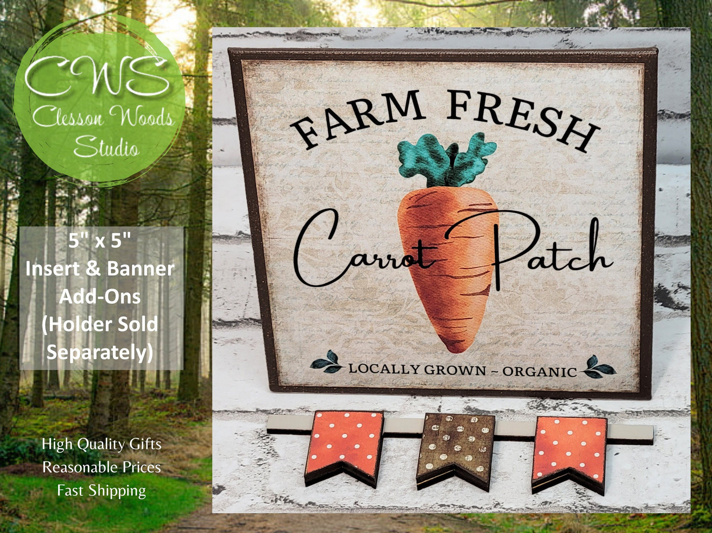 Farm Fresh Carrot Patch Insert and Banner Set