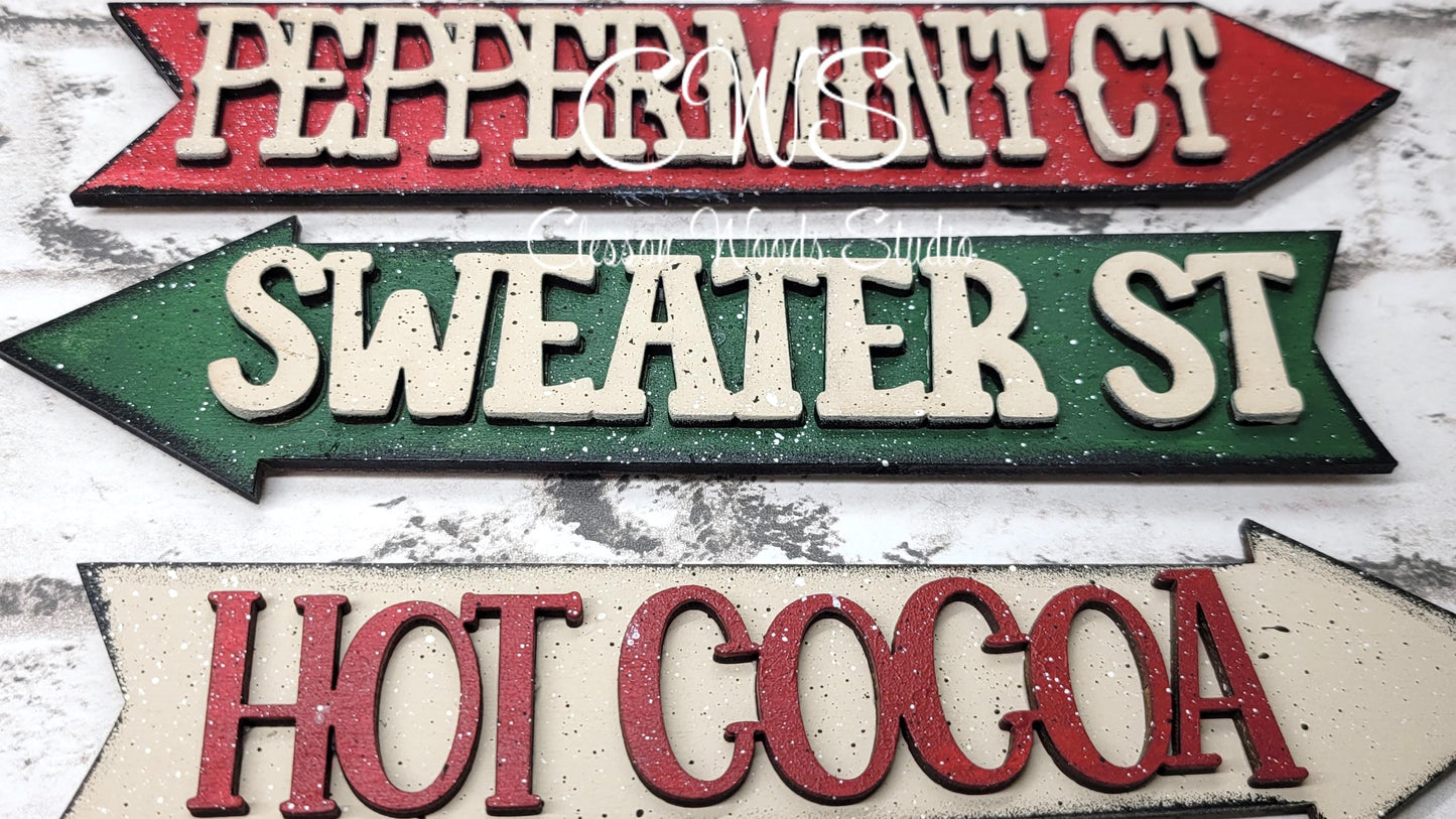 Hot Cocoa Weather Add-On for Mini Post & Street Sign Frames (Sold Separately)