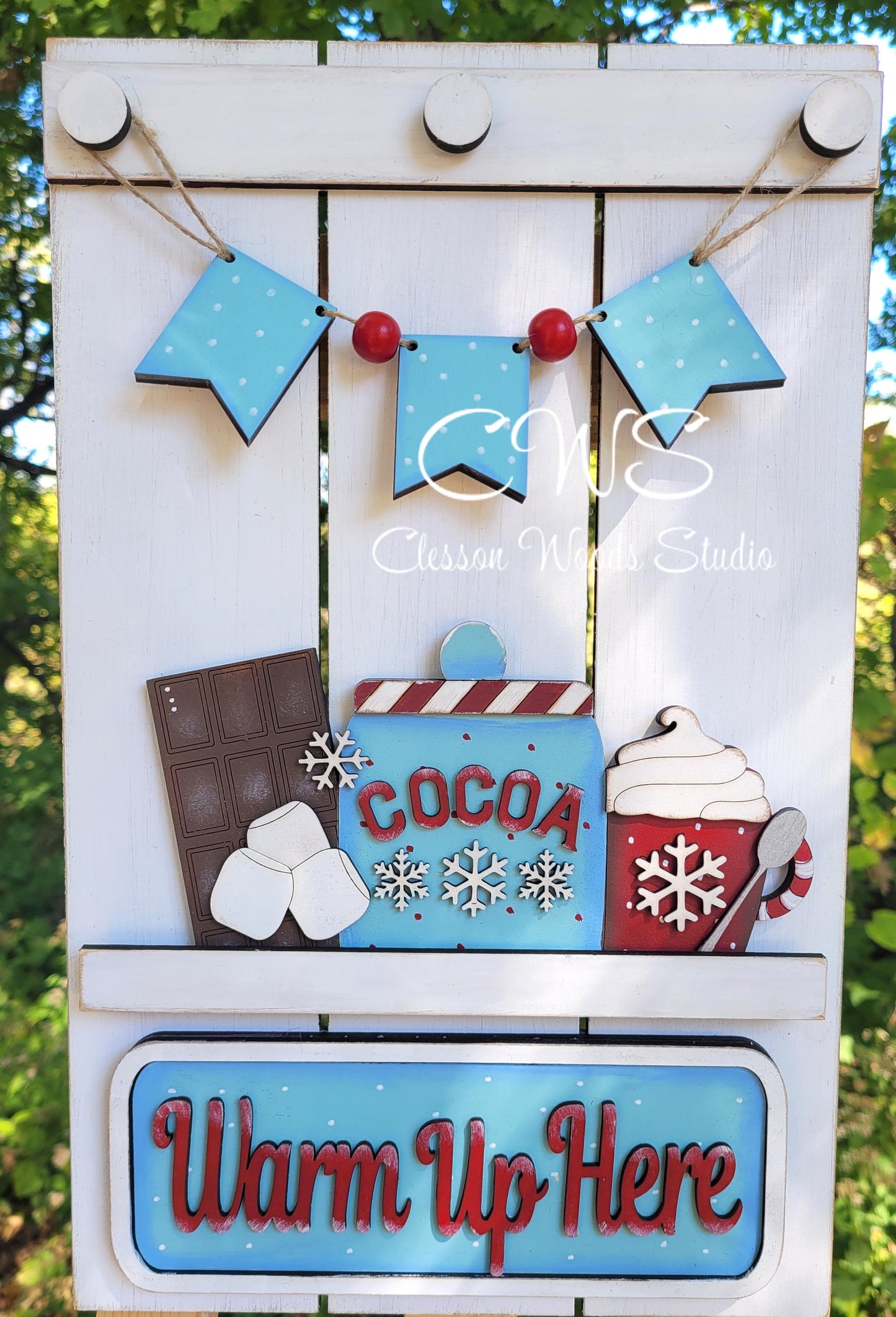 Banner Add-On For Hot Cocoa Warm Up Here Insert Set