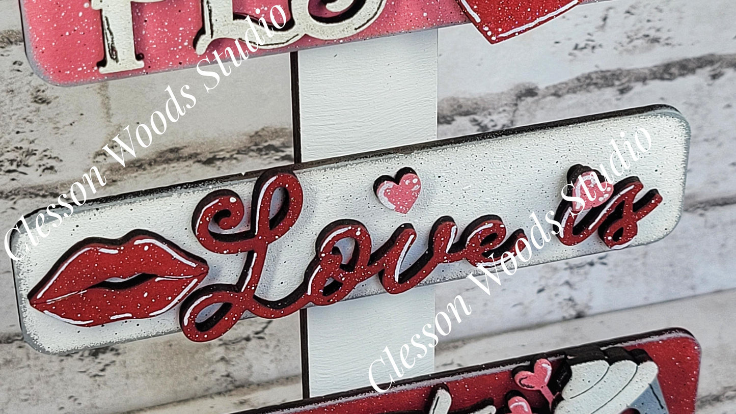 Hello Valentine Street Sign