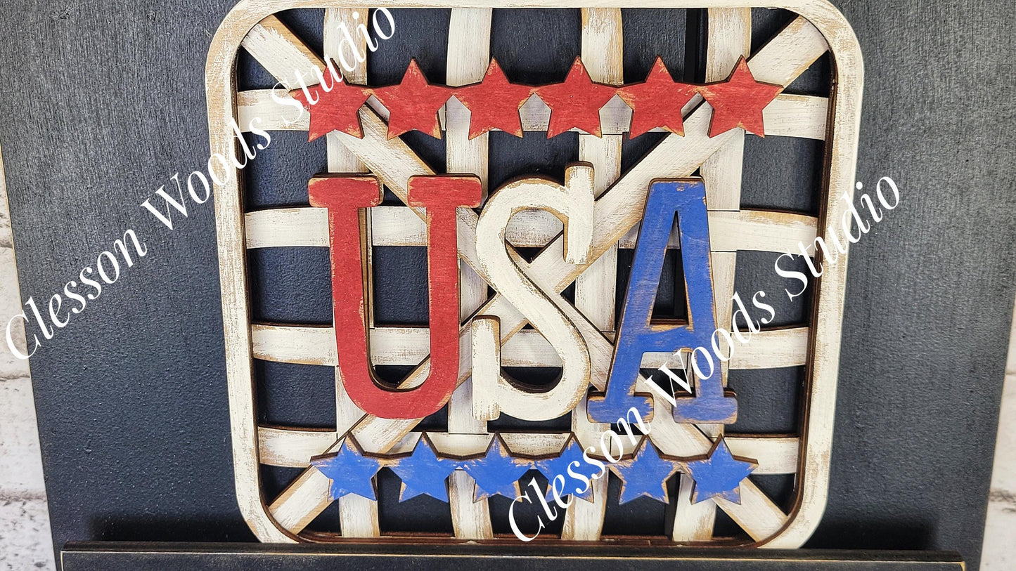 USA Tobacco Basket 3 Piece Set for Pallet Sign