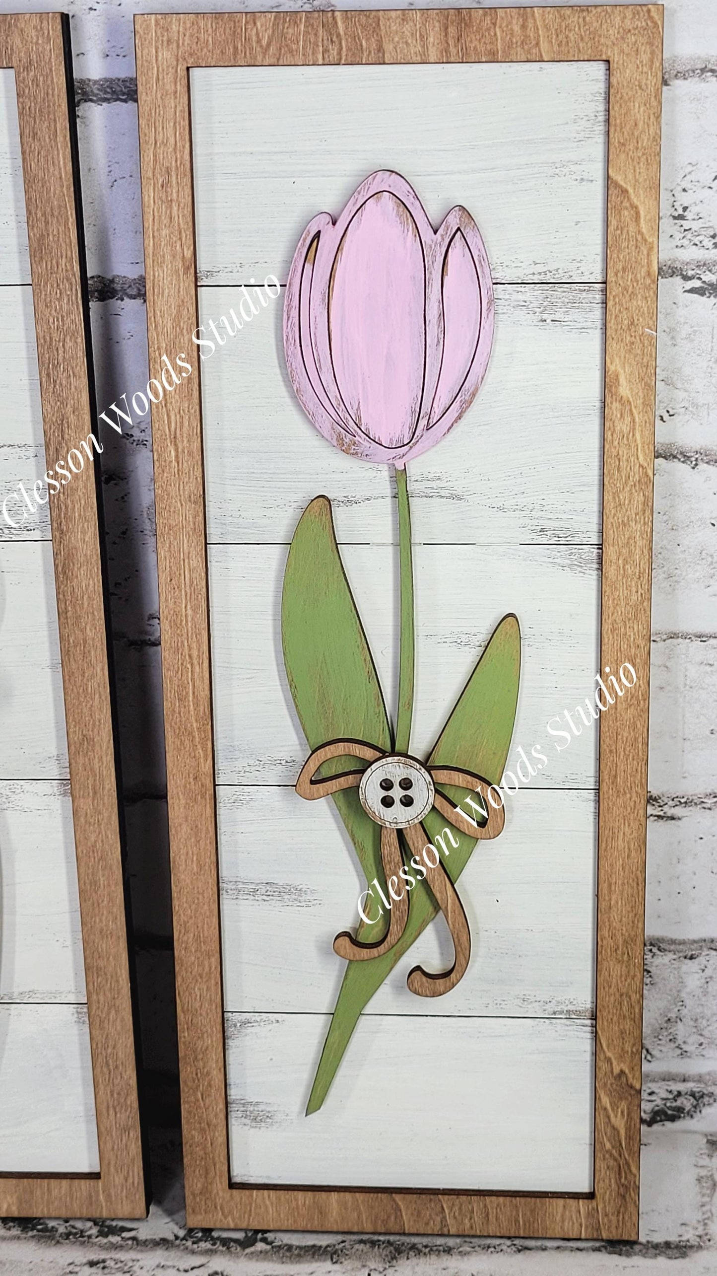 Rustic Spring Wood Sign: Carrot, Bunny, Tulip Trio