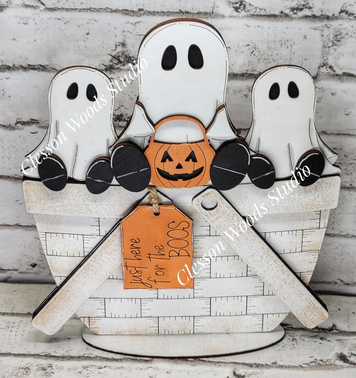 Halloween Ghosts Insert for Large Basket or Crate