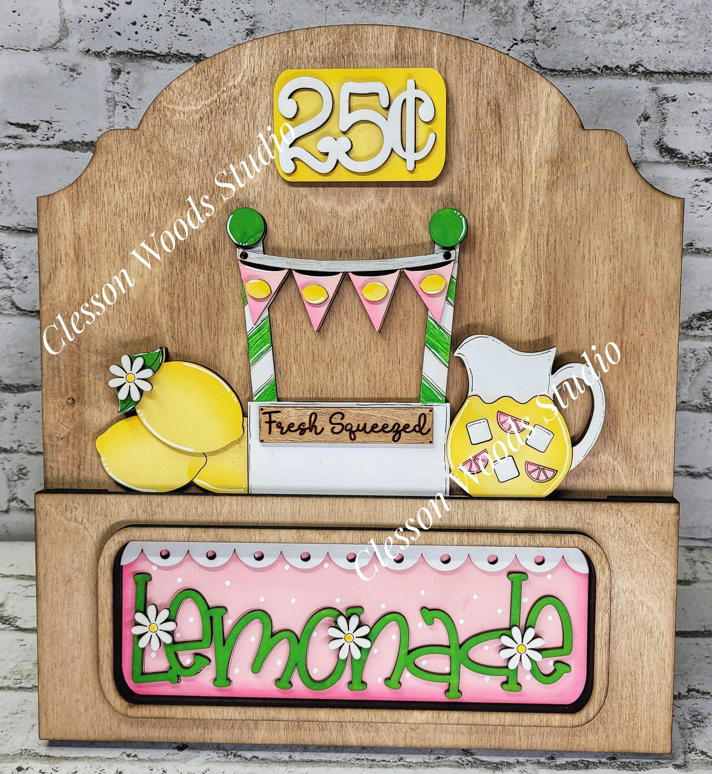 Lemonade Insert Add-On for Trucks, Fence, Round, Pallet, House, Cabinet & Arched Bases