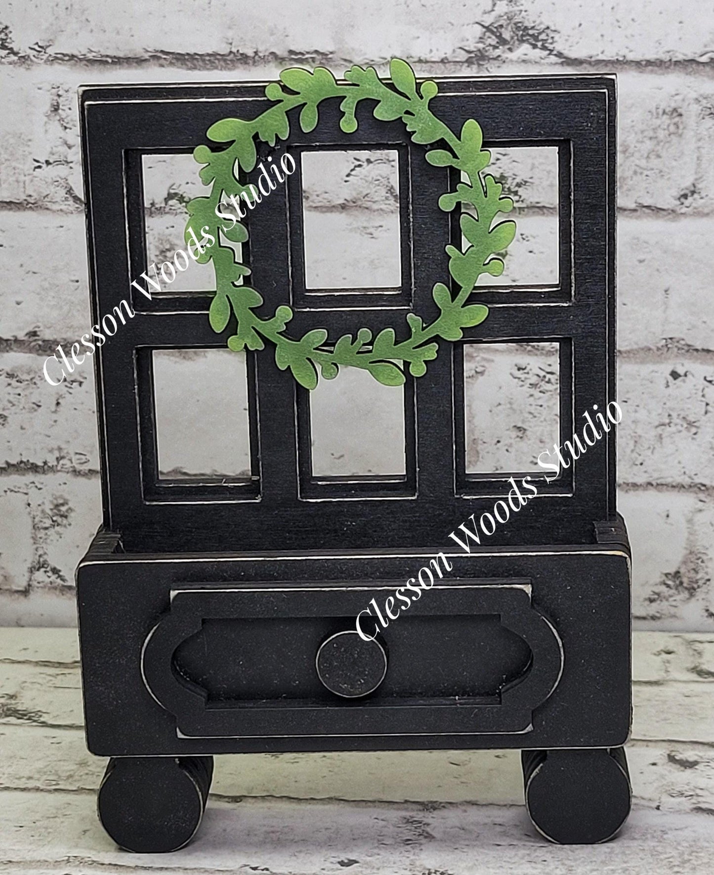 Cottage Drawer Window Style Display for Seasonal Inserts