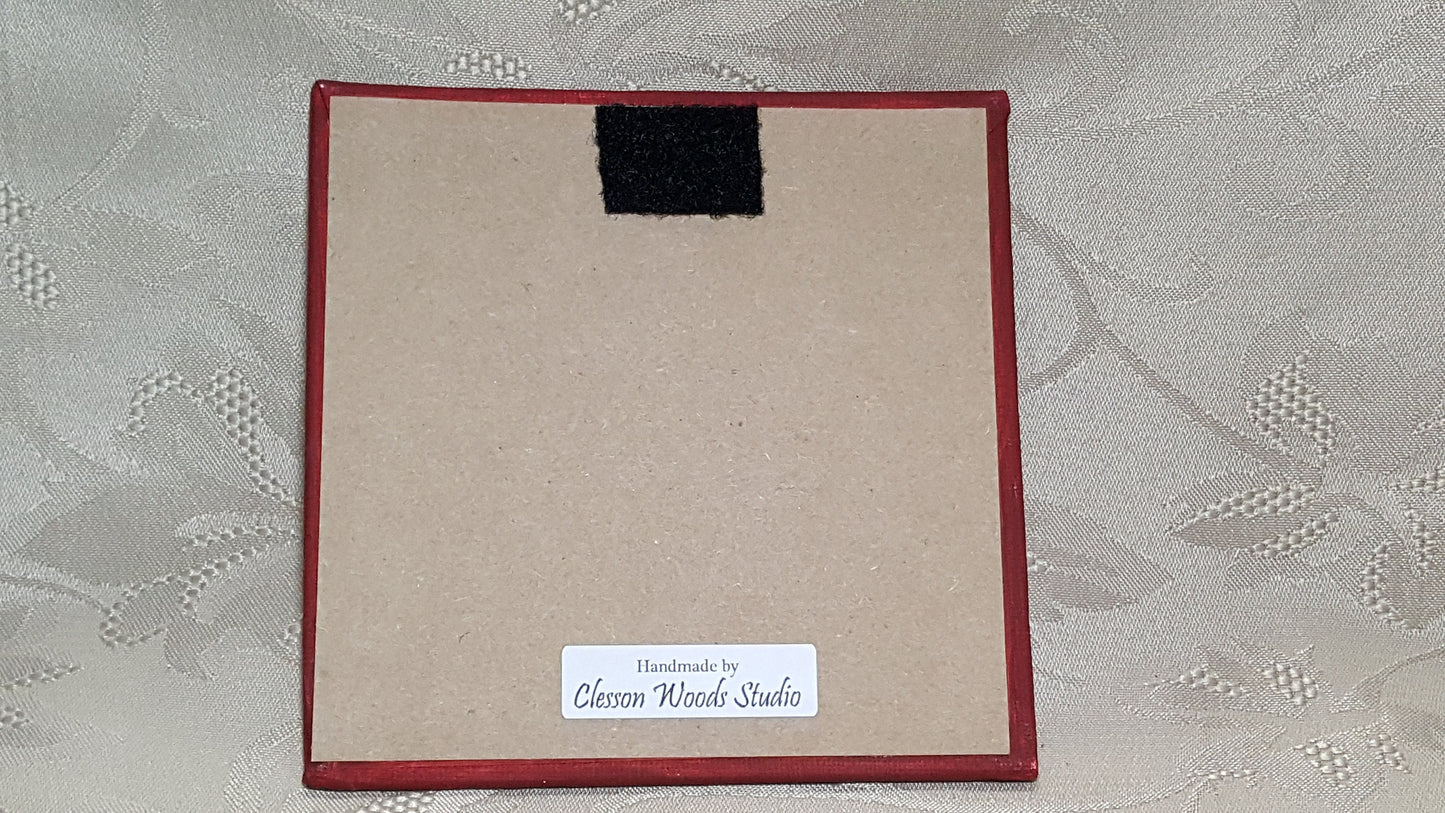 Country Life Farm Red Truck 5"x5" Canvas