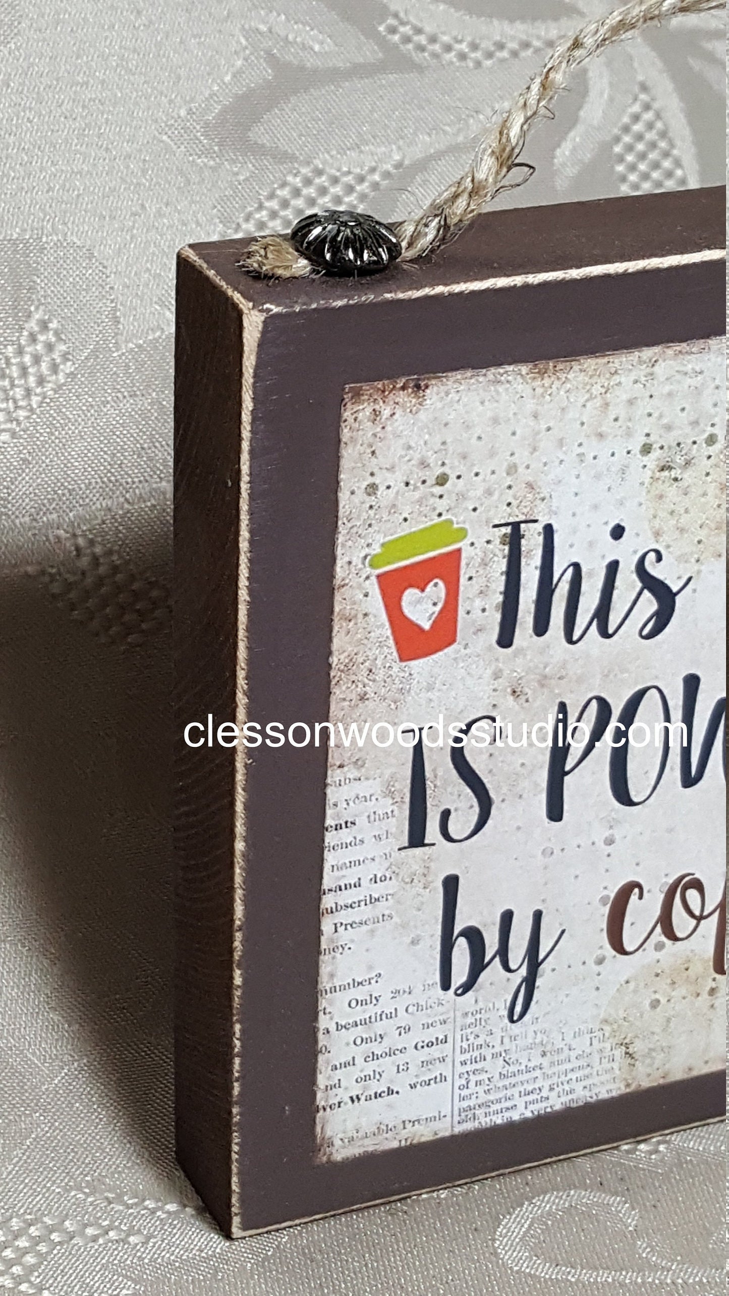 This Day Is Powered By Coffee Quote Block