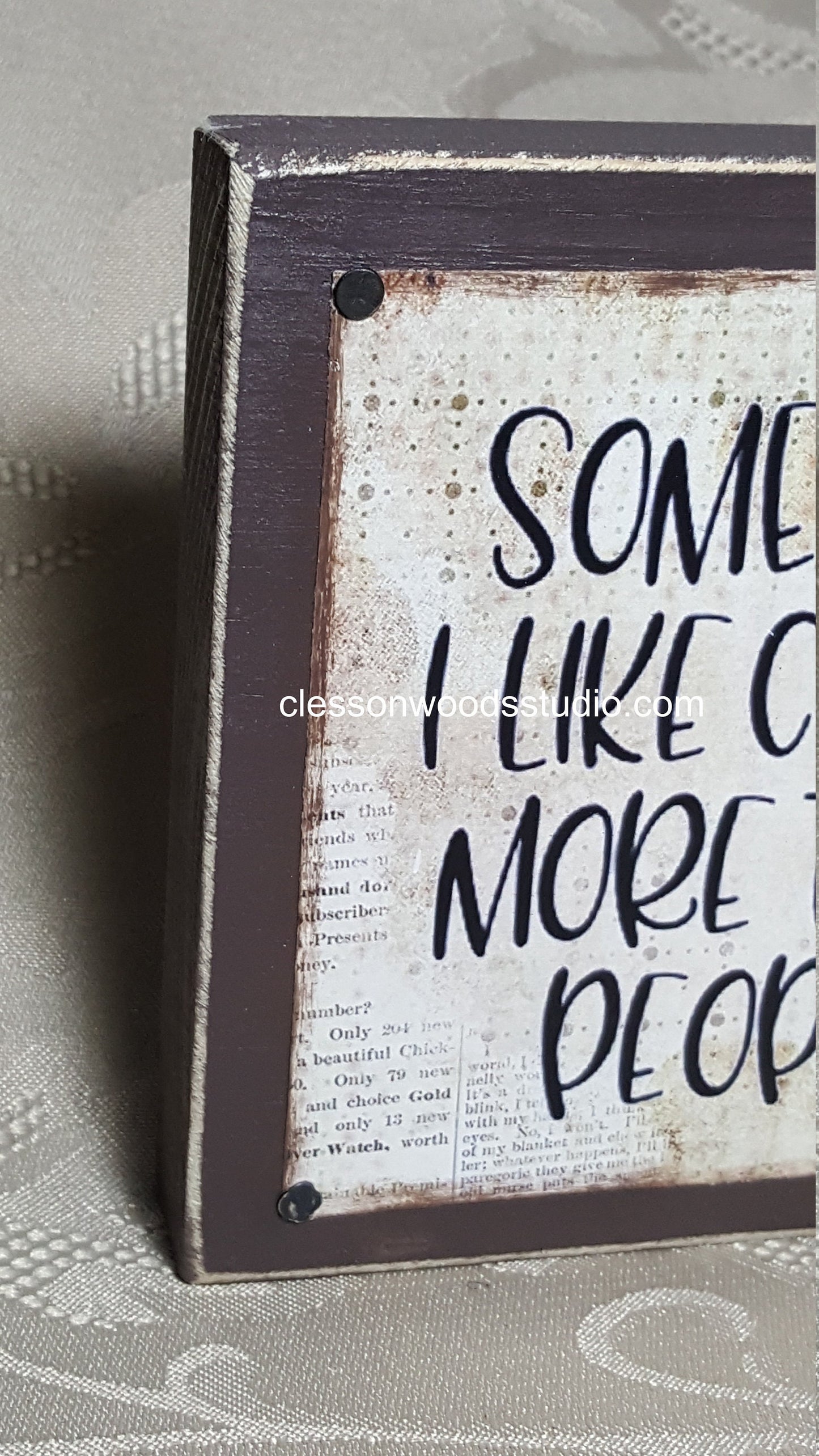 Sometimes I Like Coffee More Than People Wood Block Sign