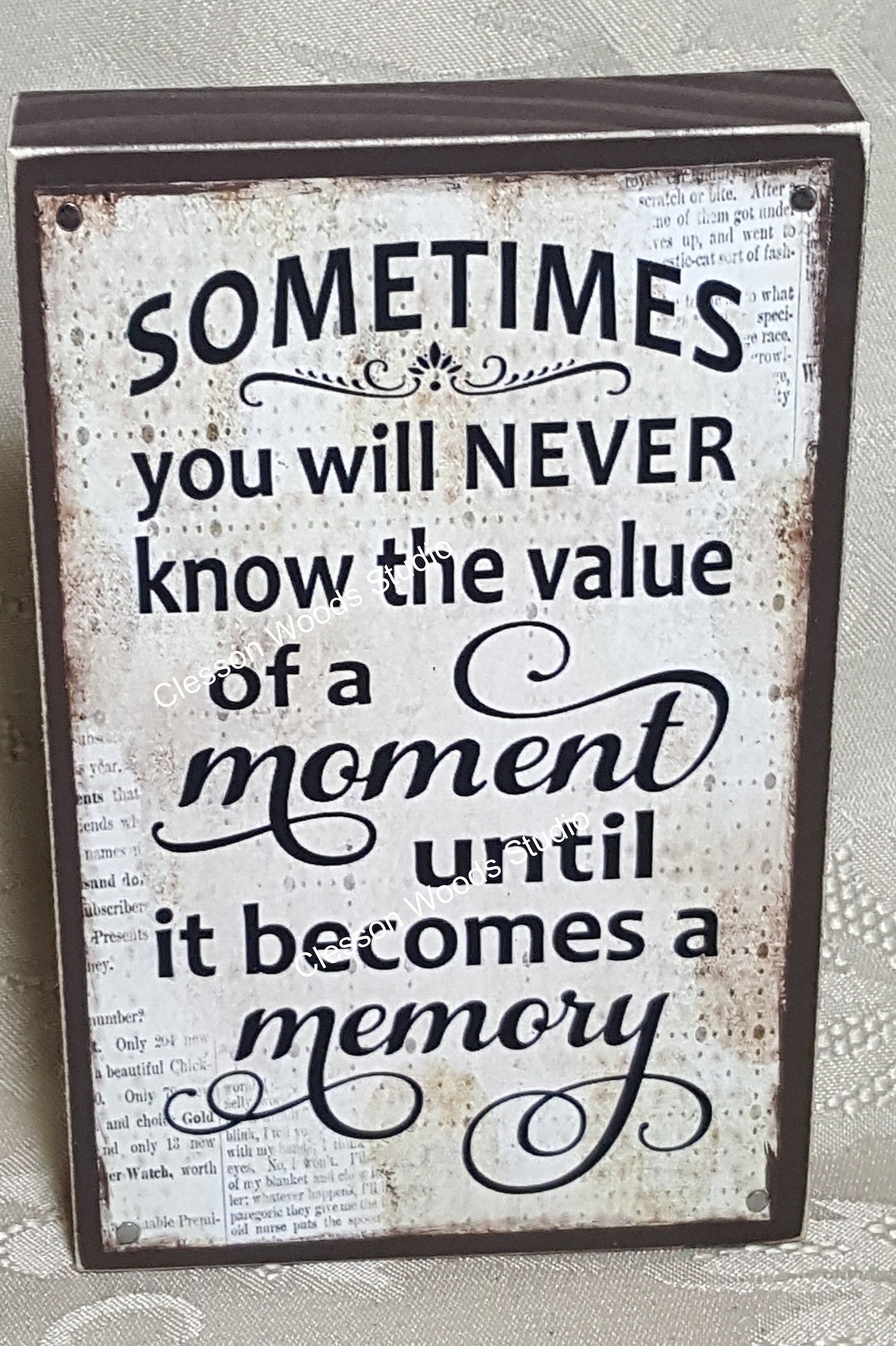 Moment Becomes A Memory Quote Block