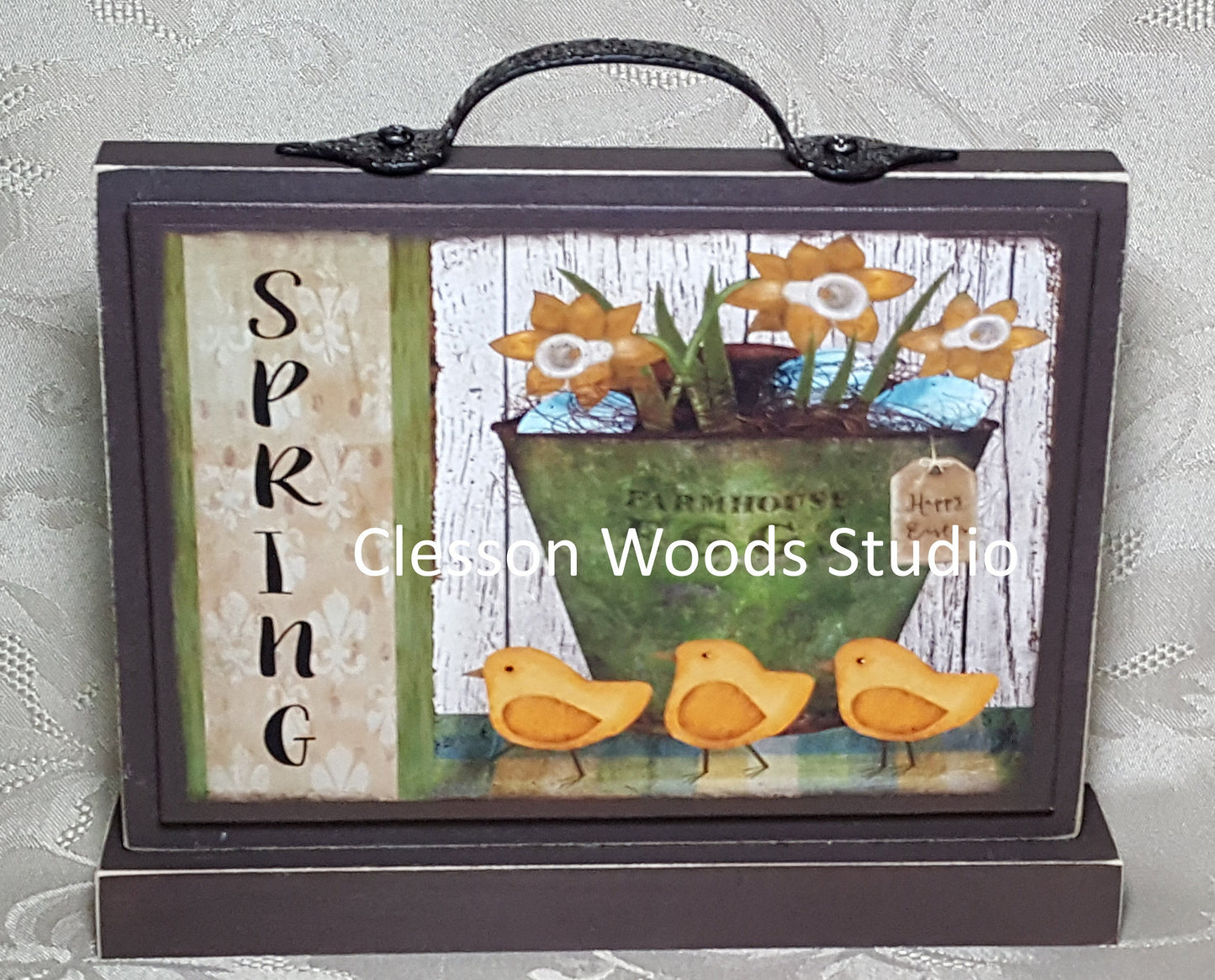 Spring Daffodils and Chicks 7" x 5" Display & Canvas Set