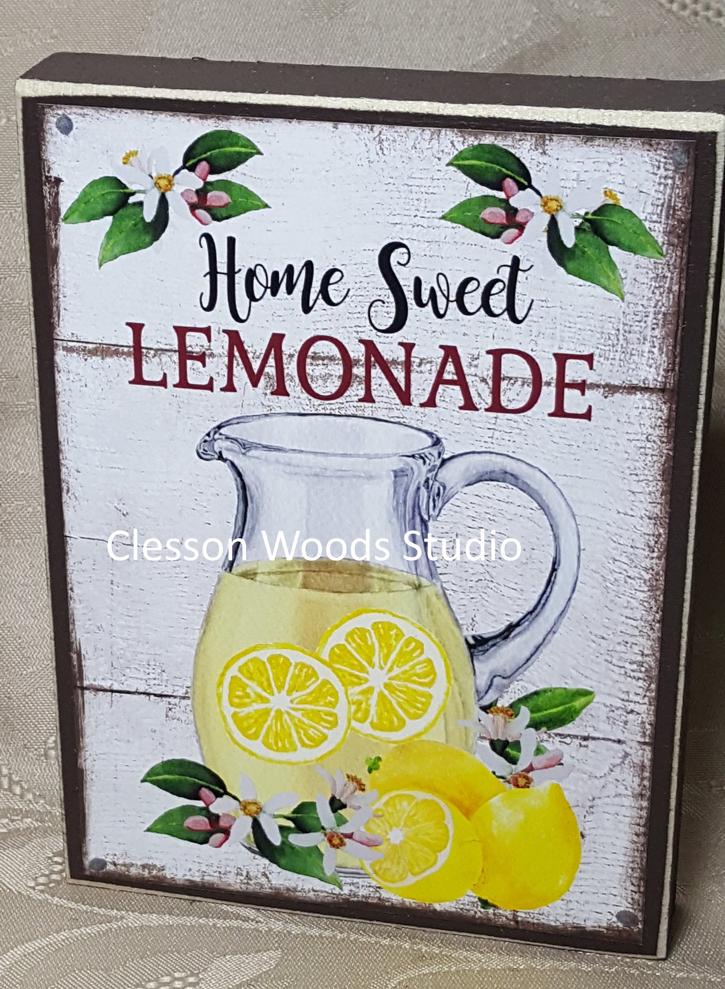 Home Sweet Lemonade Small Wood Block