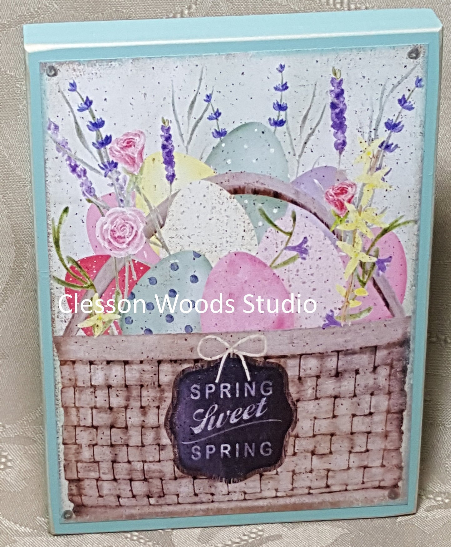 Spring Sweet Spring Wood Block Sign