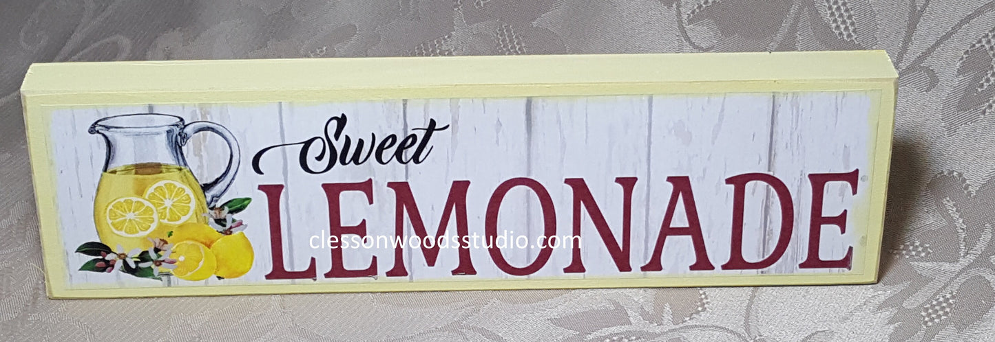 Sweet Lemonade Wood Sign
