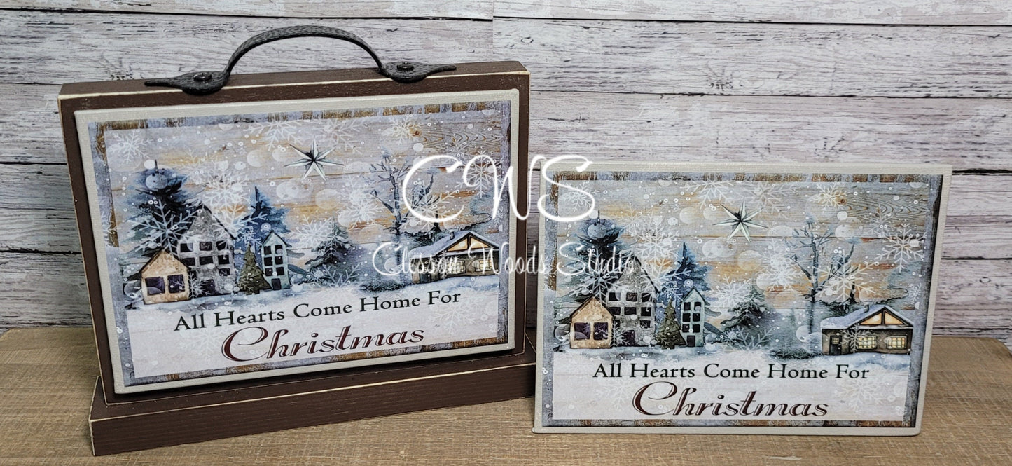 All Hearts Come Home For Christmas (Neutral) 7x5" Interchangeable Canvas or Display Set