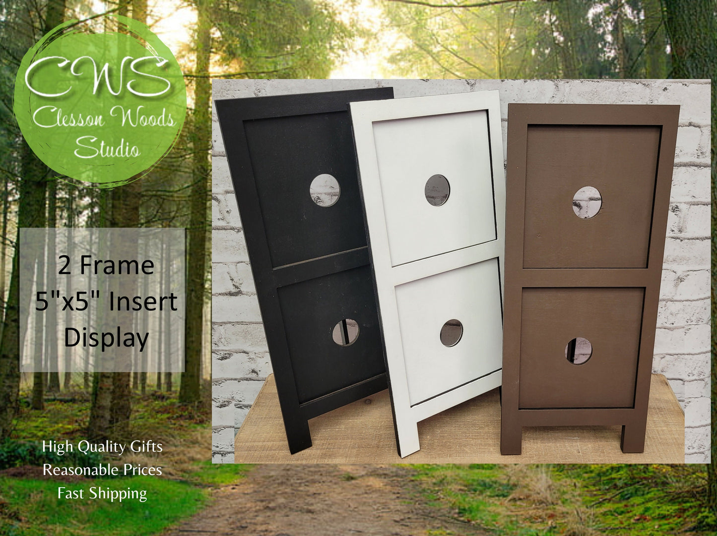 Double Frame Display for 5x5 Inserts