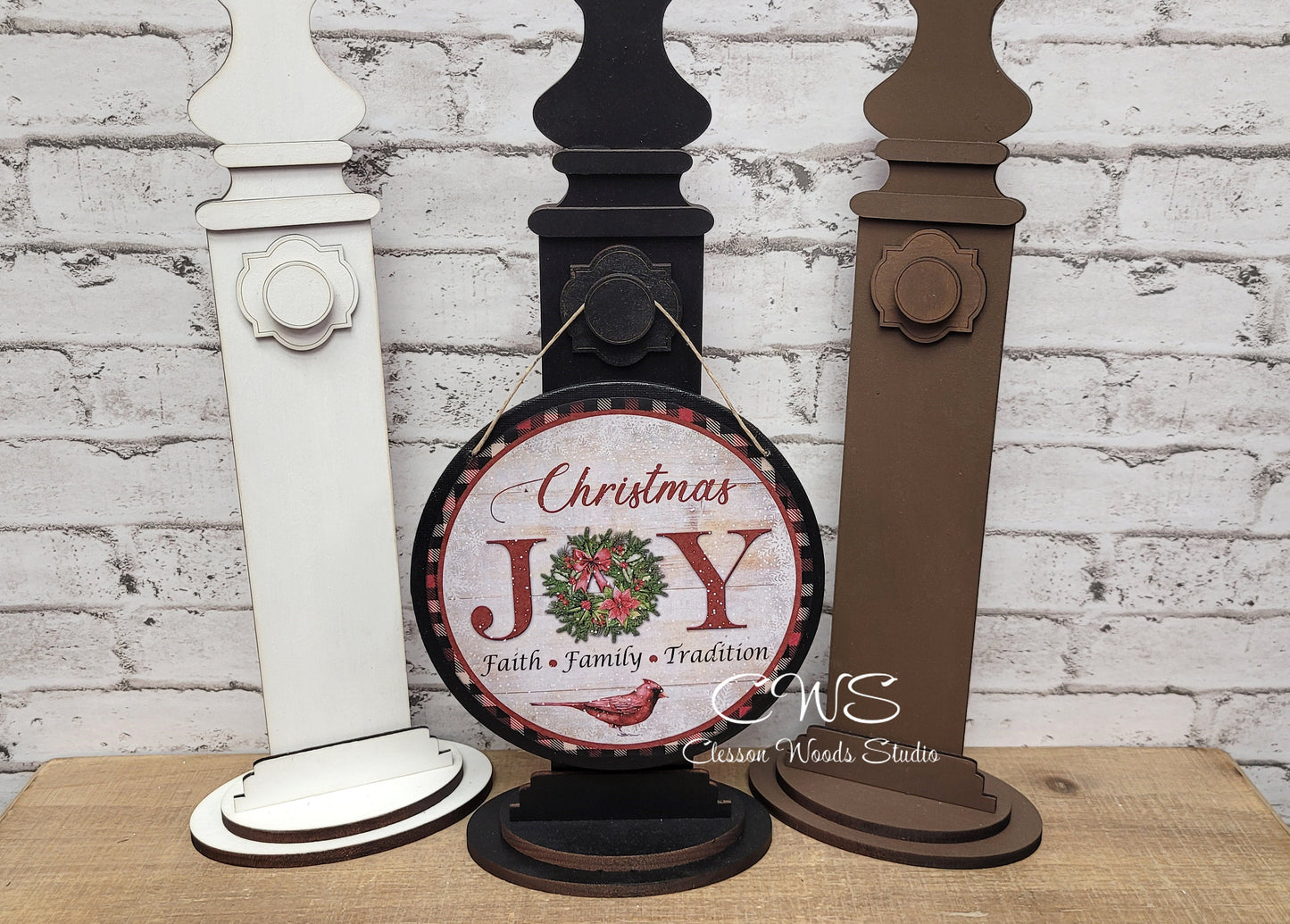 Christmas Joy 6 Inch Round Hanging Sign