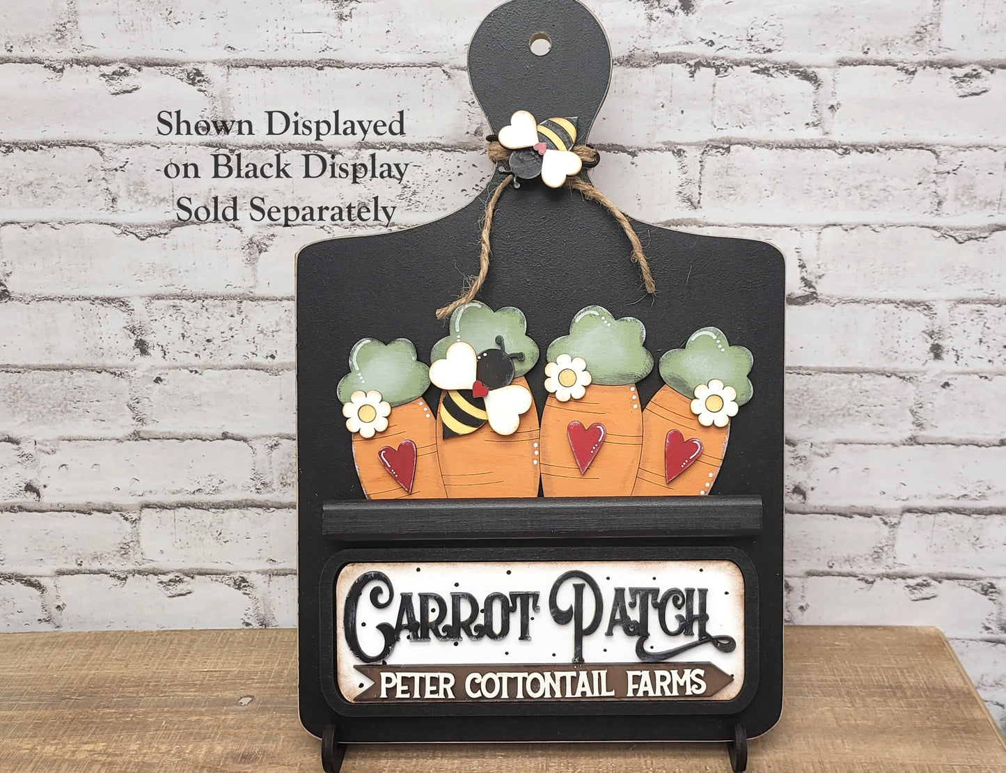 Hand Painted Carrot Patch Seasonal Bread Board Accents