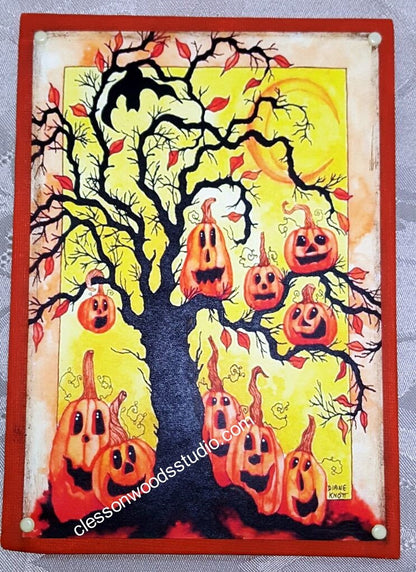 Spooky Tree 5"x7" Canvas Insert