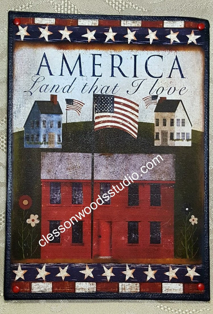 America Land That I Love 5"x7" Canvas Insert