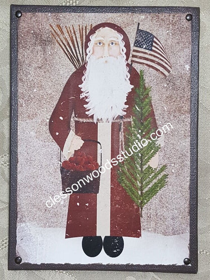 Prim Santa-1 5"x7" Canvas Insert