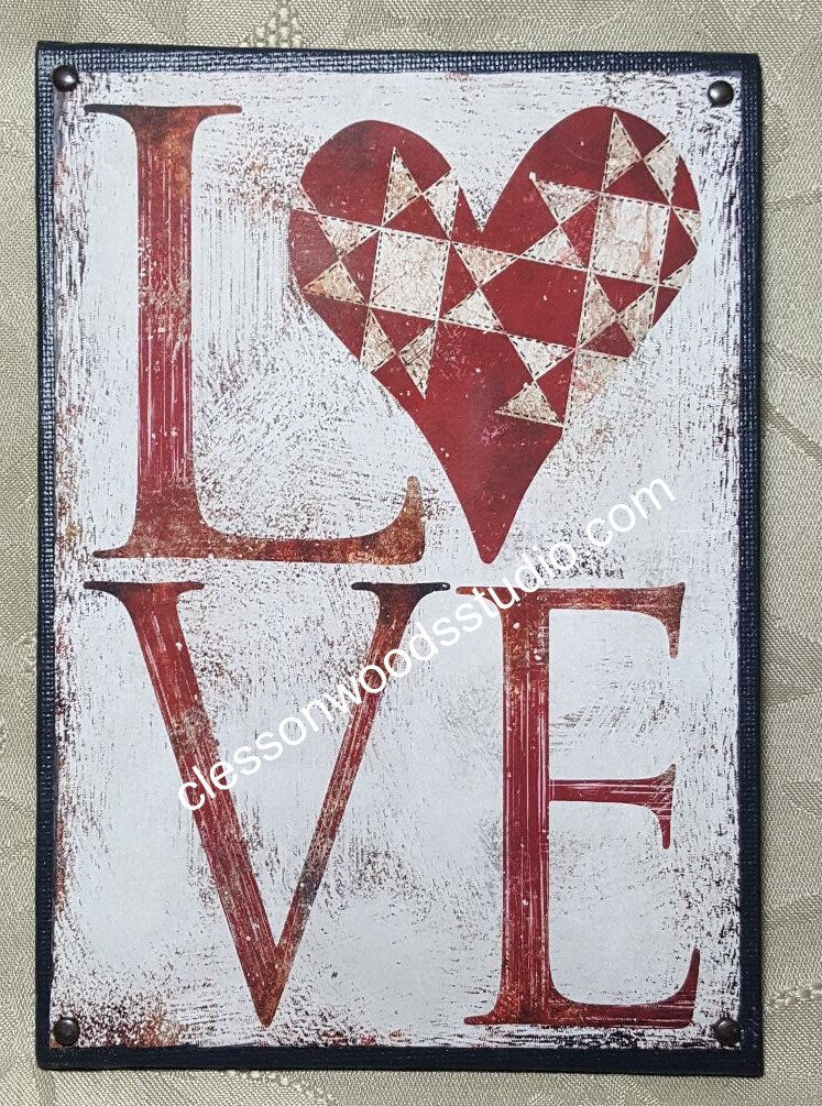 LOVE 5"x7" Canvas Insert