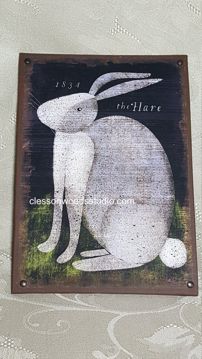 Spring Hare 5"x7" Canvas Insert