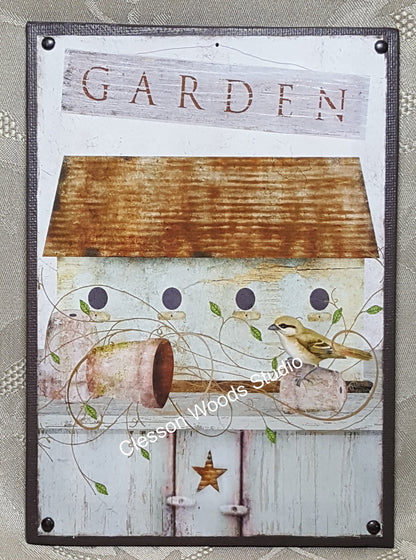 Garden Birdhouse 5"x7" Canvas Insert