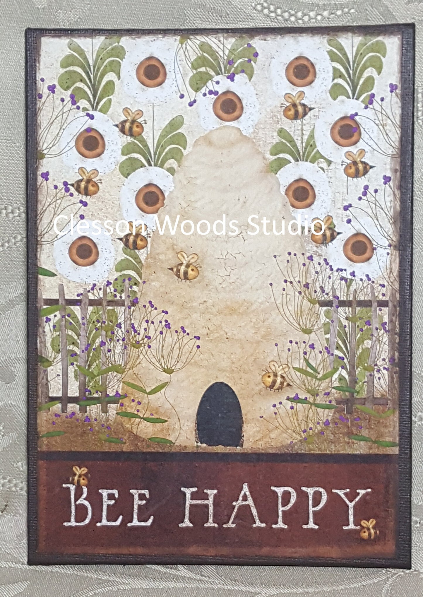 Bee Happy 5"x7" Canvas Insert