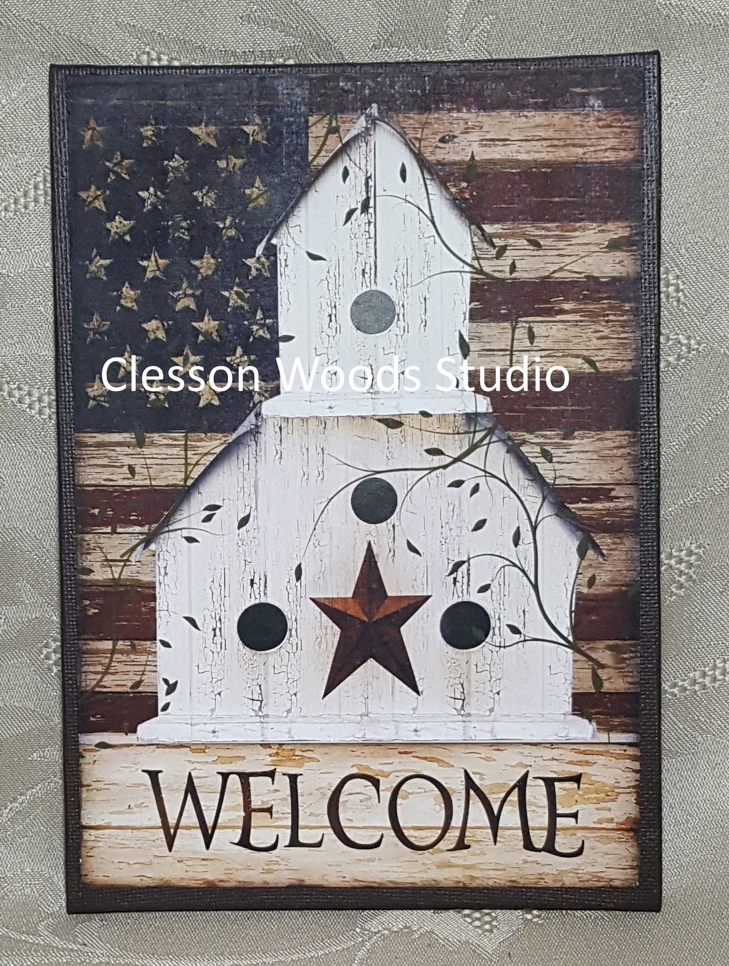 Americana Birdhouse 5"x7" Canvas Insert