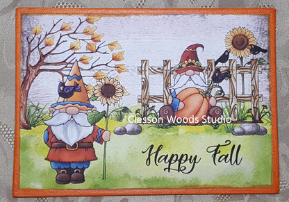 Fall Gnomes Happy Fall (1) 7"x5" Canvas Insert