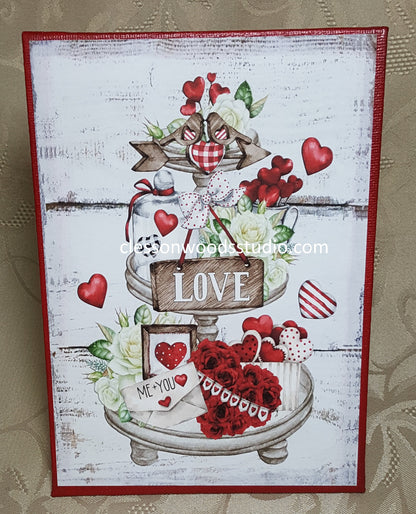 Valentine Tiered Tray 5"x7" Canvas Insert