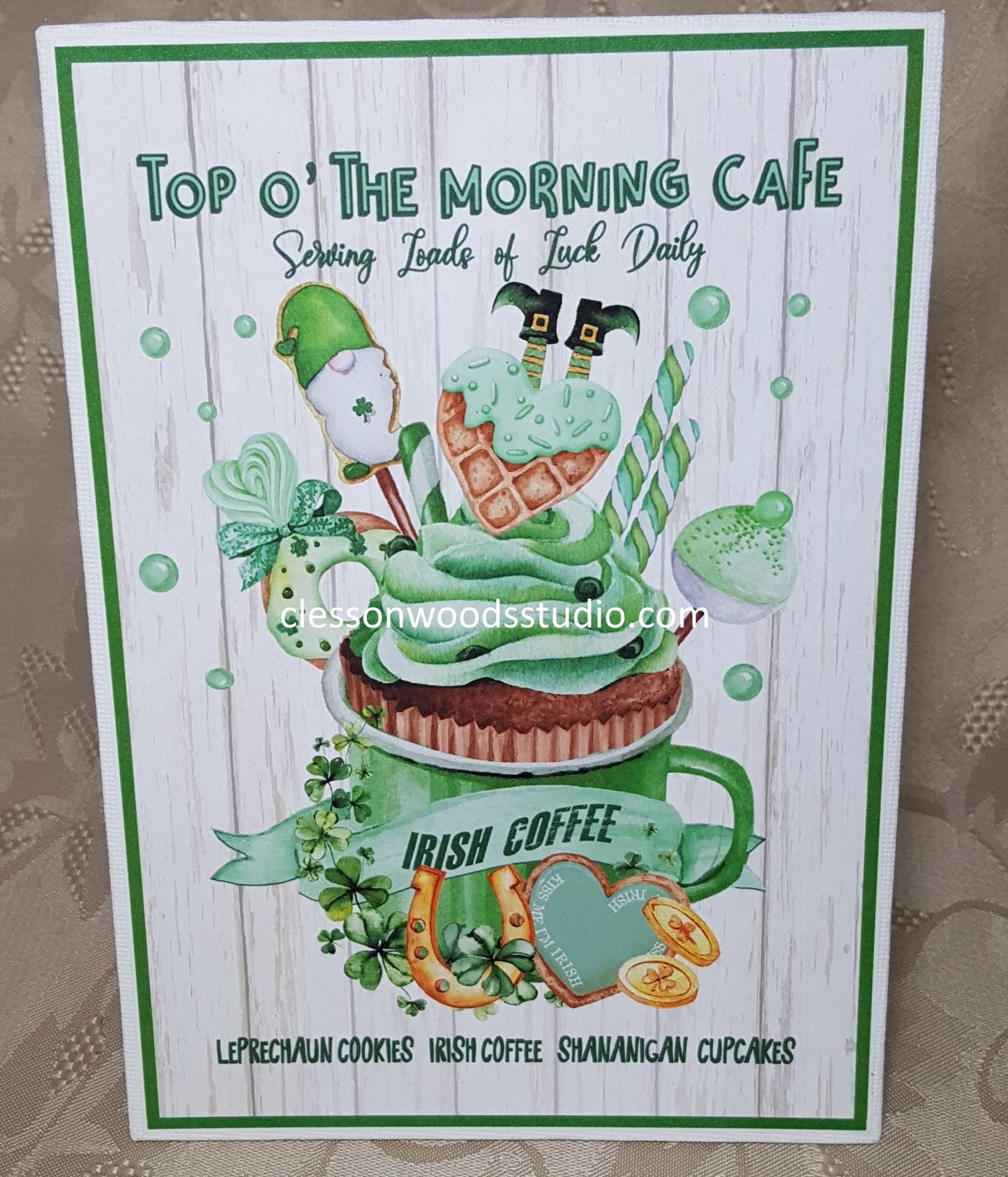 Top O The Morning Cafe 5"x7" Canvas Insert