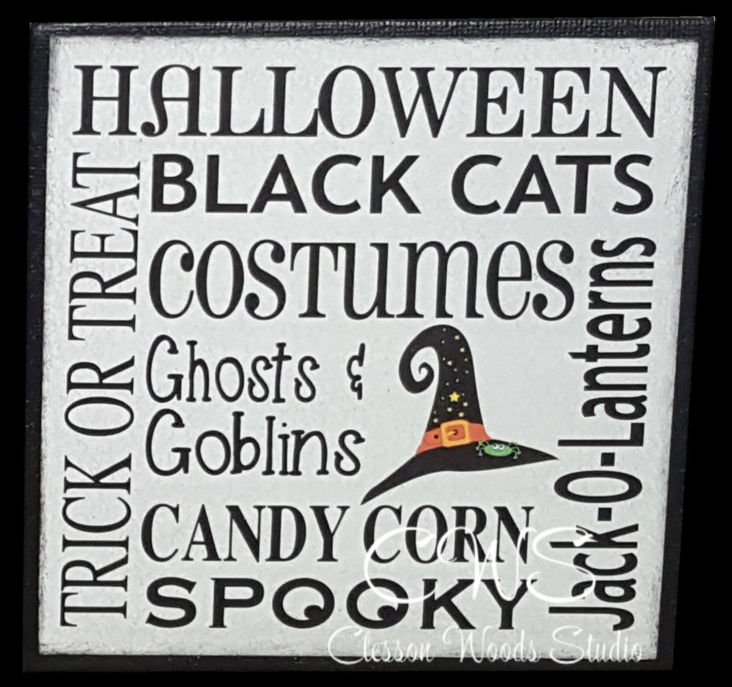 Halloween 2 (Black) Subway Style Print 5"x5" Interchangeable Canvas