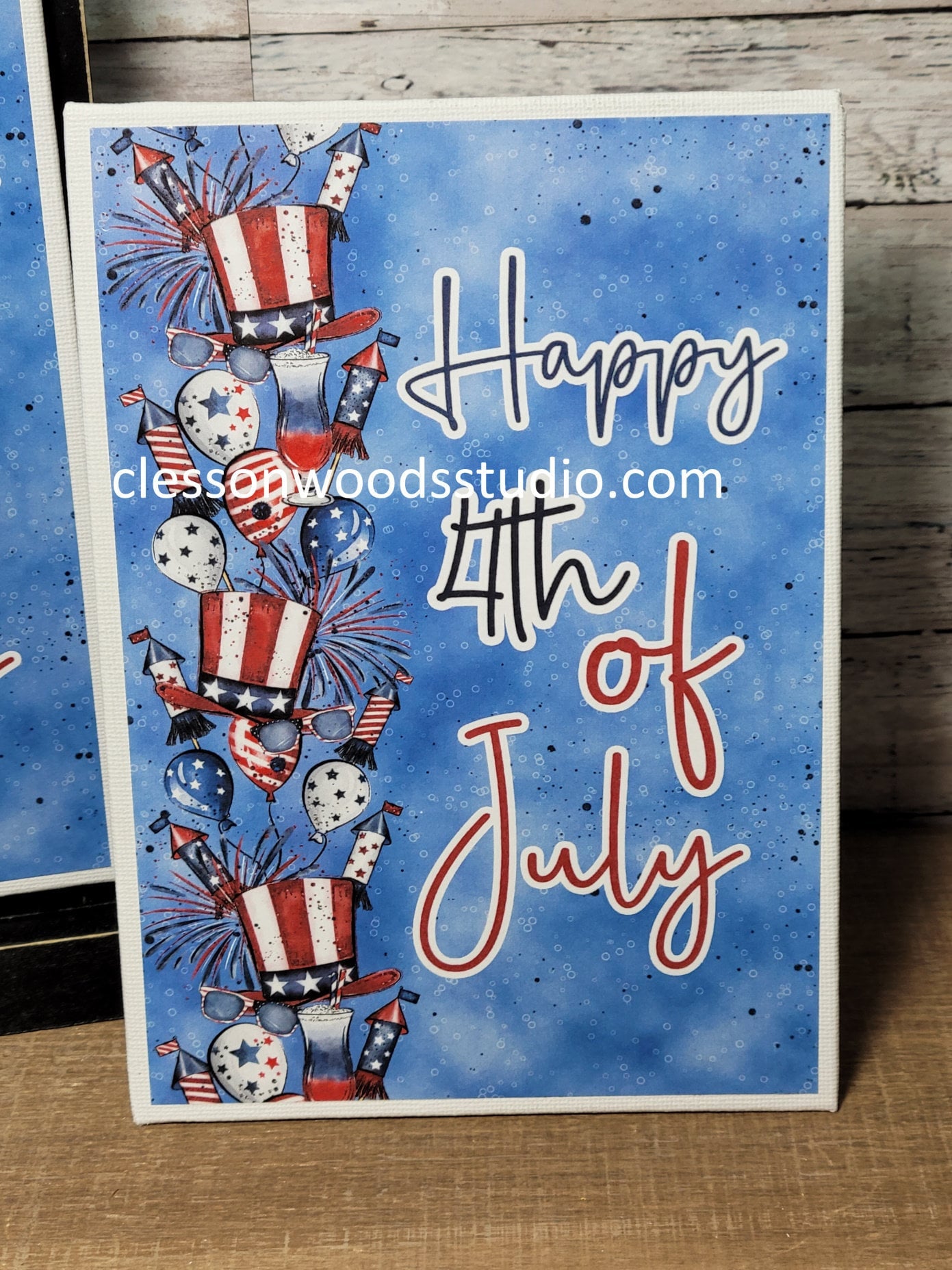 Happy 4th of July 5"x7" Canvas Insert