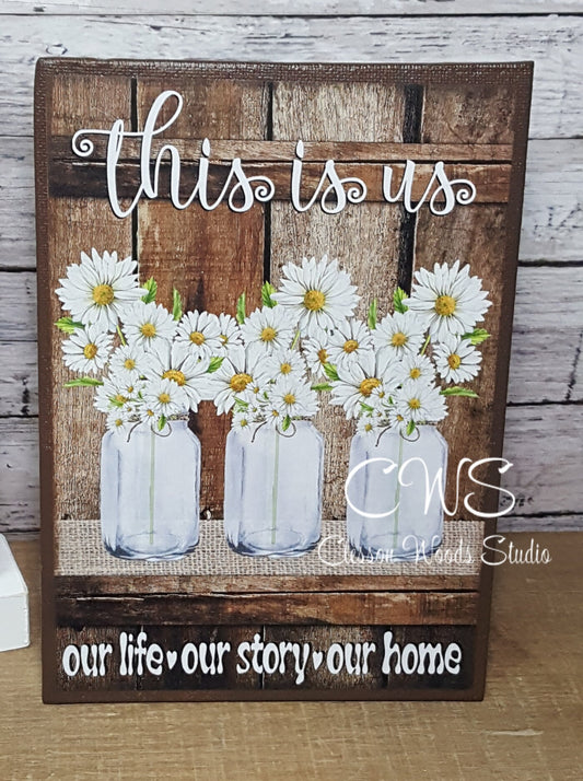 This Is Us Our Life Our Story Our Home 5"x7" Canvas Insert