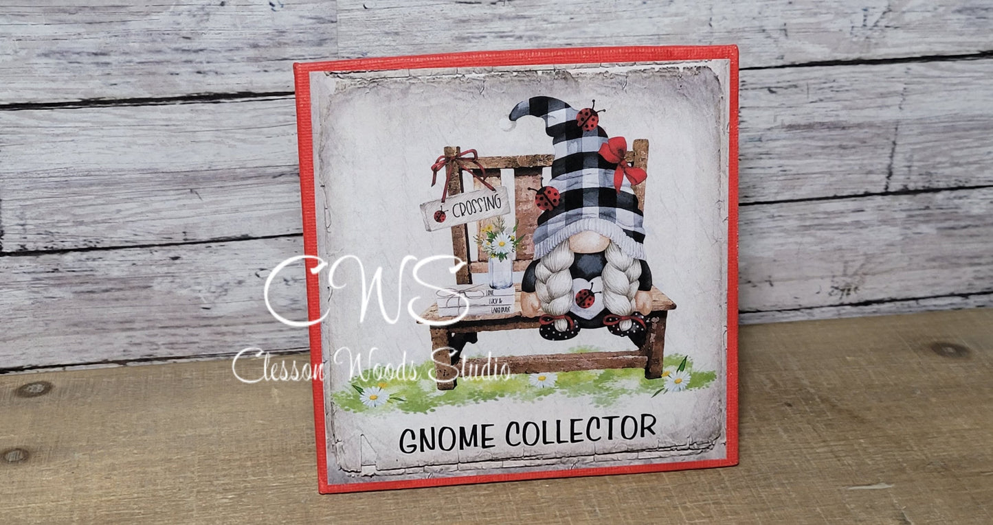 Gnome Collector Ladybug Gnome (Red) 5"x5" Interchangeable Canvas