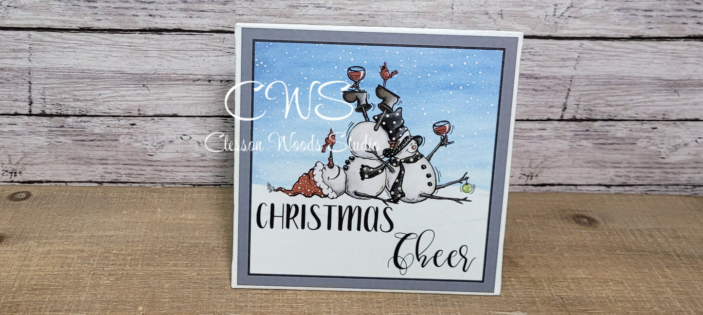 Christmas Cheer Snowman 5"x5" Interchangeable Canvas