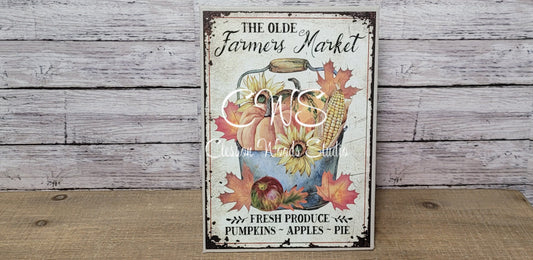 The Old Farmers Market (Neutral) 5"x7" Canvas Insert