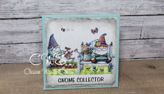 Gnome Collector Garden Gnomes (Lt. Blue) 5"x5" Interchangeable Canvas