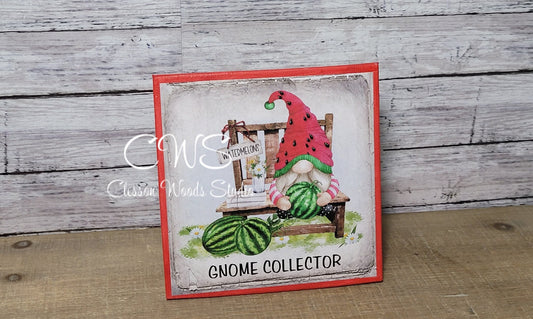 Gnome Collector Watermelon (Red) 5"x5" Interchangeable Canvas