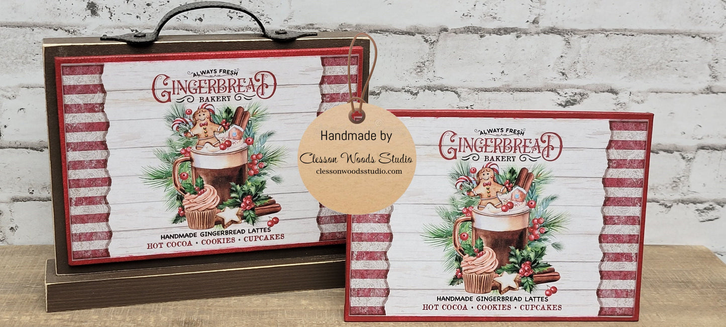 Always Fresh Gingerbread Bakery 7x5" Interchangeable Canvas or Display Set