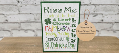 St. Patrick's Day Words Subway Style 5"x7" Canvas Insert