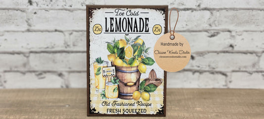 Ice Cold Lemonade 5"x7" Canvas Insert