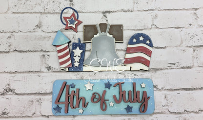 Hand Painted 4th of July Seasonal Bread Board Accents
