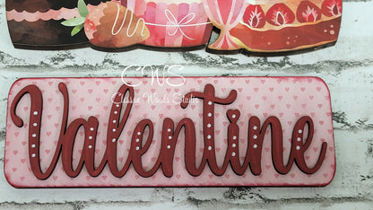 Valentine Sweets Hand Painted and Digital Art Seasonal Bread Board Accents