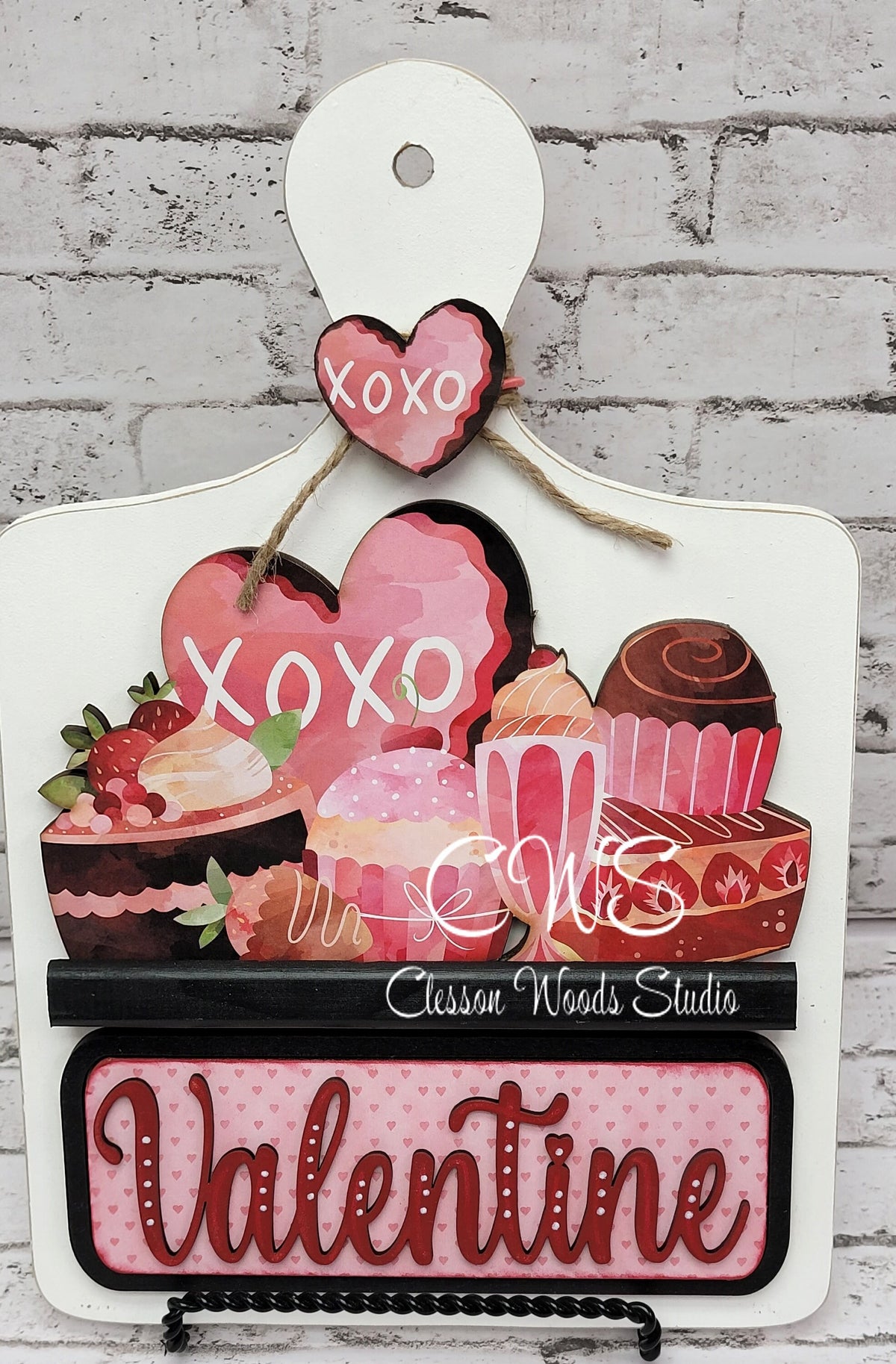 Valentine Sweets Hand Painted and Digital Art Seasonal Bread Board Accents