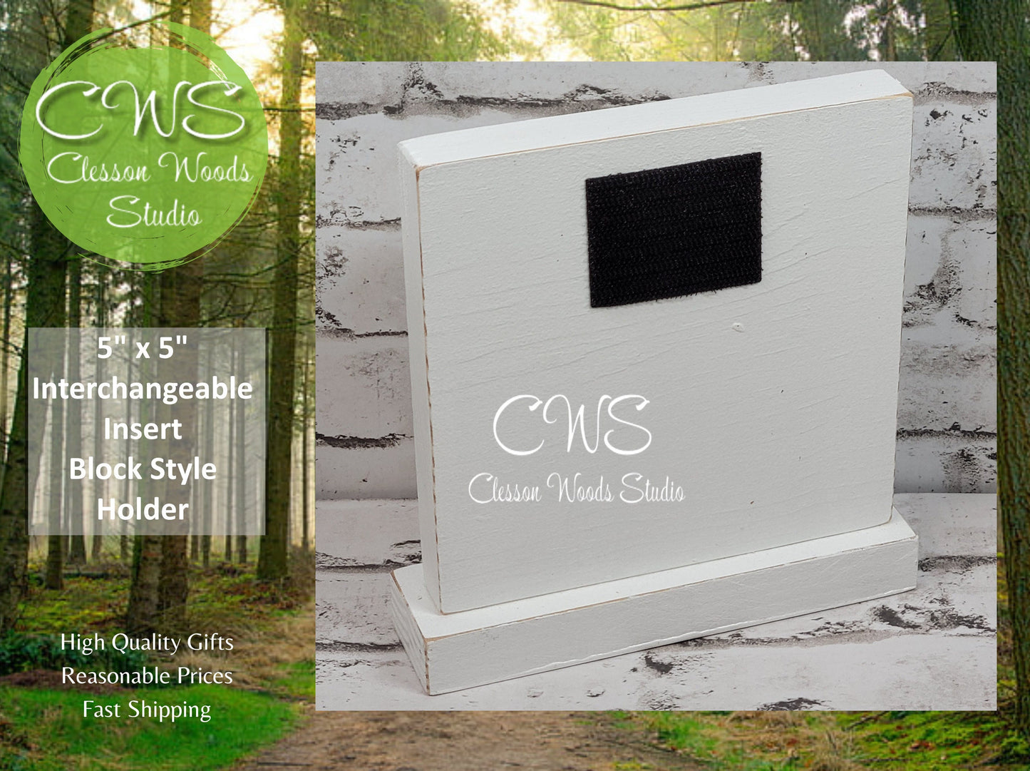 5”x5” Interchangeable Insert Block Style Holder