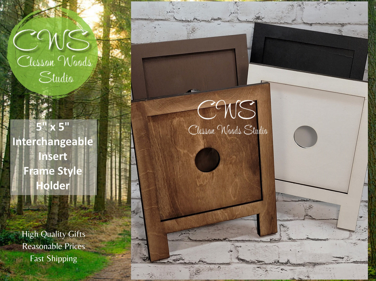 5”x5” Interchangeable Insert Frame Style